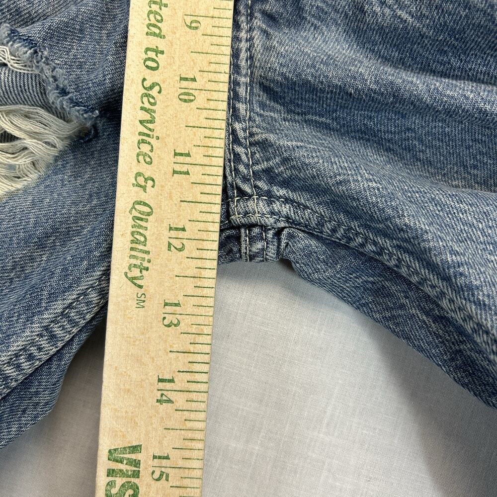 & Denim H&M NEW Baggy High Waist Jeans Womens 0 Regular Fit Blue Distressed NWT - Picture 15 of 16